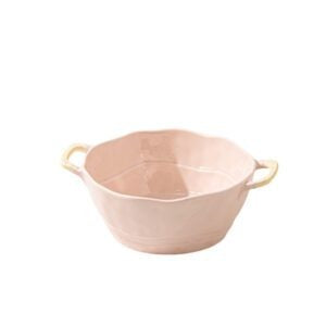 Pink Petal Ceramic Soup Bowl